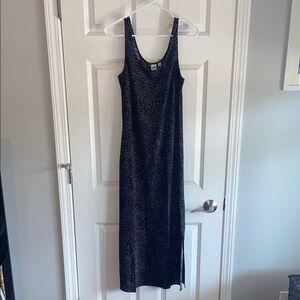 GAP Black Sheath Maxi Dress Sleeveless Scoop Neck